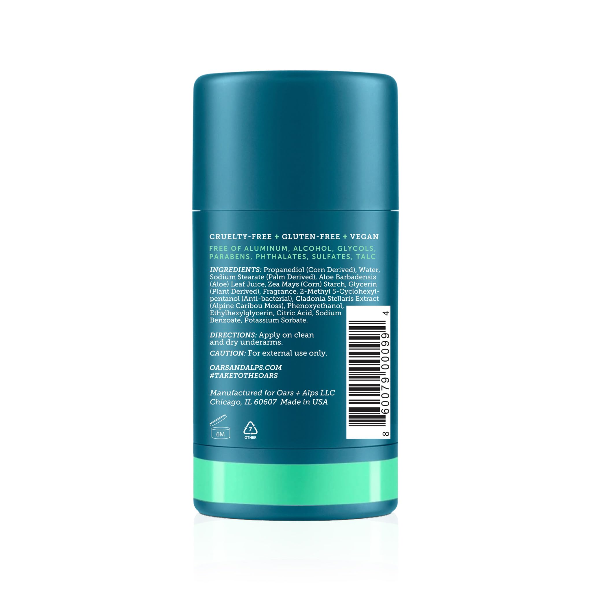 Oars + Alps Aluminum Free Natural Deodorant for Men & Women - Dermatologist Tested, Clean Ingredients, Travel Size (3 Pack, 2.6 Oz Each) - Eucalyptus Spearmint Scent | Gym, Work, Outdoor & Daily Freshness