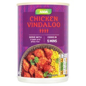 ASDA Chicken Vindaloo Curry 400g - Authentic Indian Spicy Chicken Dish - Perfect for Quick Dinners, Meal Prep & Curry Lovers