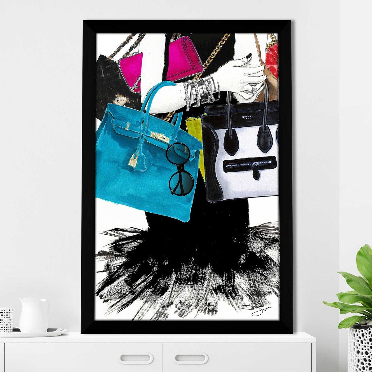 Jodi Print Acrylic Bag Lady 2 - Stylish Handbag for Women, Perfect for Work, Travel & Everyday Use