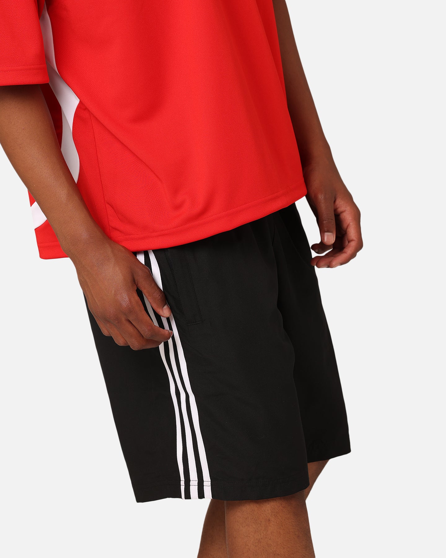 Adidas Oversized Shorts for Men - Black Athletic Running Shorts with Pockets | Comfortable Gym & Casual Wear for Workouts, Jogging & Lounge