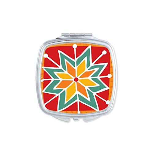 DIYthinker Sunflower Mexico Totem Ancient Civilization Mirror - Portable Compact Double-Sided Glass Makeup Mirror for Travel, Home & Vanity Use