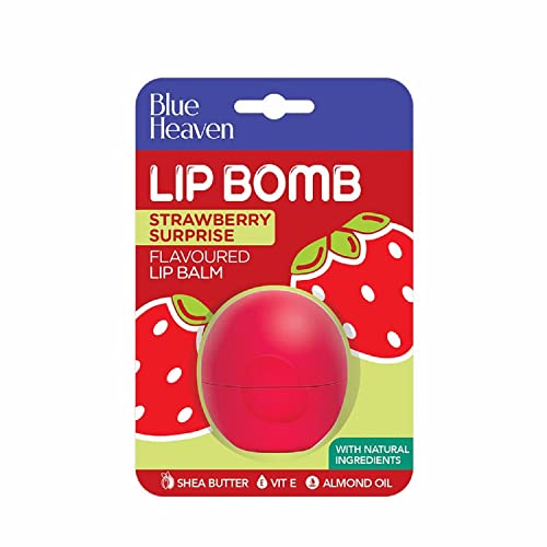 Blue Heaven Strawberry Lip Balm - 8g Clear Hydrating Lip Care for Dry & Chapped Lips - Perfect for Winter Skincare, Daily Moisturizing & On-the-Go Use