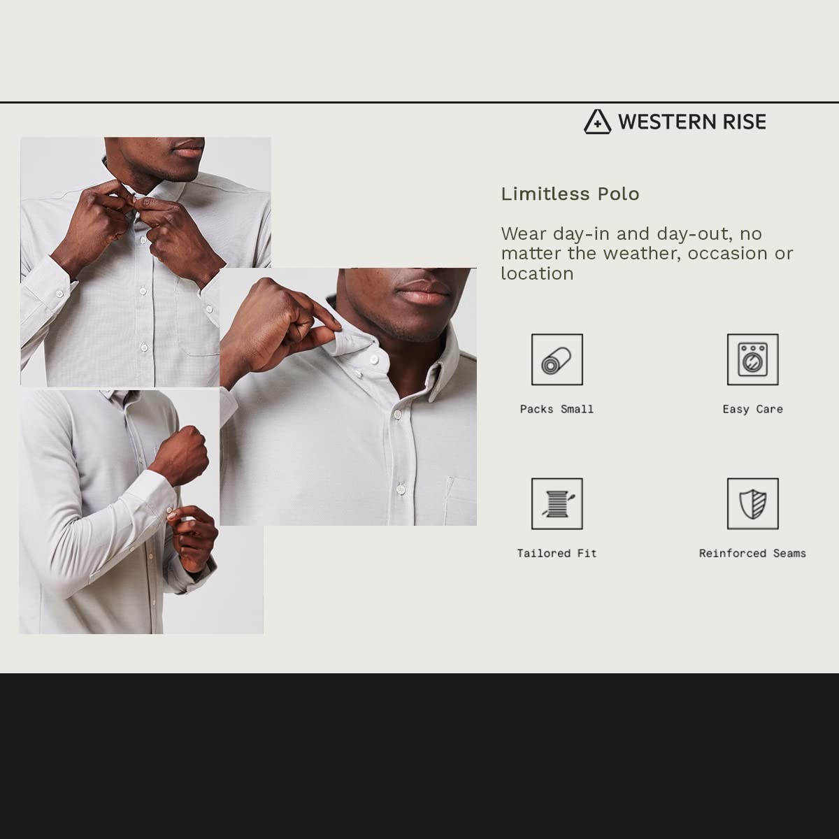 Western Rise Limitless Merino Wool Men's Button-Down Shirt - Breathable, Odor-Resistant & Wrinkle-Free Performance Dress Shirt for Travel, Business & Outdoor Adventures