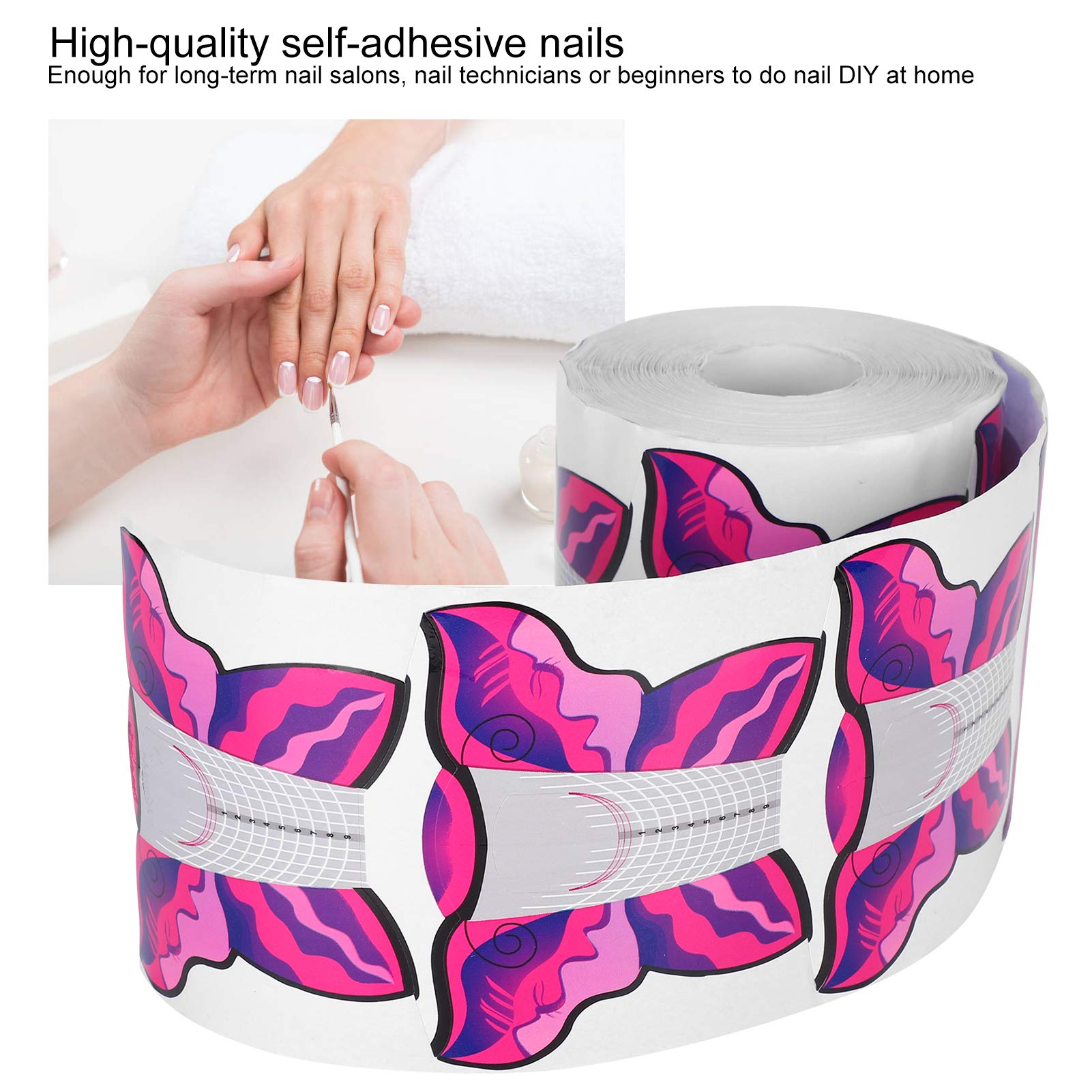 300pcs Butterfly Nail Extension Stickers - Pointed Nail Forms for Sculpting & Extensions | Works with UV Acrylic, Poly Gel & Manicure Products | Perfect for Salon & DIY Nail Art at Home