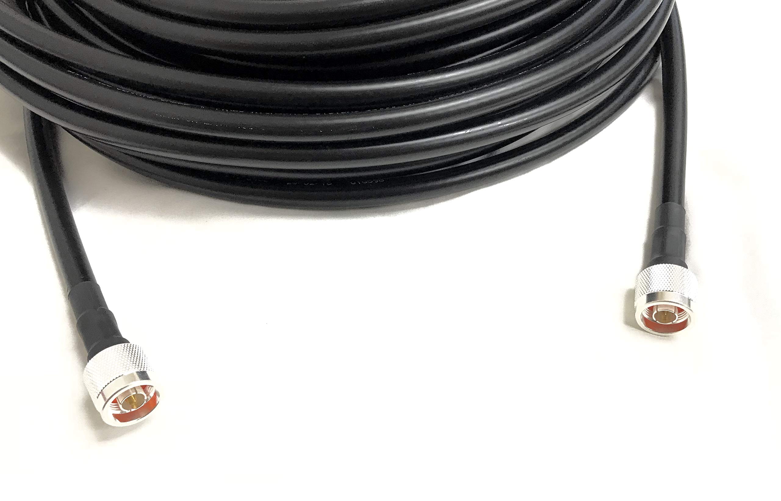 10ft N Male to N Male LMR400 Low Loss 50 Ohm Coaxial Cable - High Performance Antenna Cable for Ham Radio, CB Radio, WiFi, WLAN & RF Applications - Perfect for Long-Distance Signal Transmission & Outdoor Antenna Installations