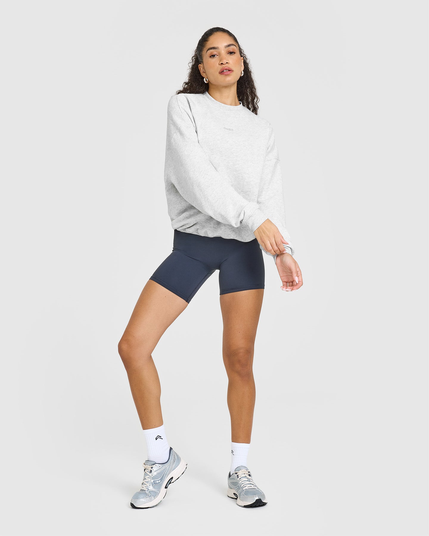 Mid Weight Sweatshirt for Men & Women | Light Grey Marl Pullover | Casual Comfort Wear for Lounge, Gym & Outdoor Activities