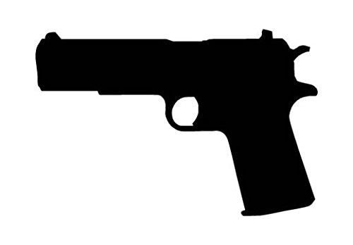 M1911 Automatic Pistol Die Cut Vinyl Decal Sticker - Waterproof & Durable for Windows, Cars, Trucks, Toolboxes, Laptops, MacBooks - Perfect for Military Enthusiasts, Gun Lovers & Vehicle Customization
