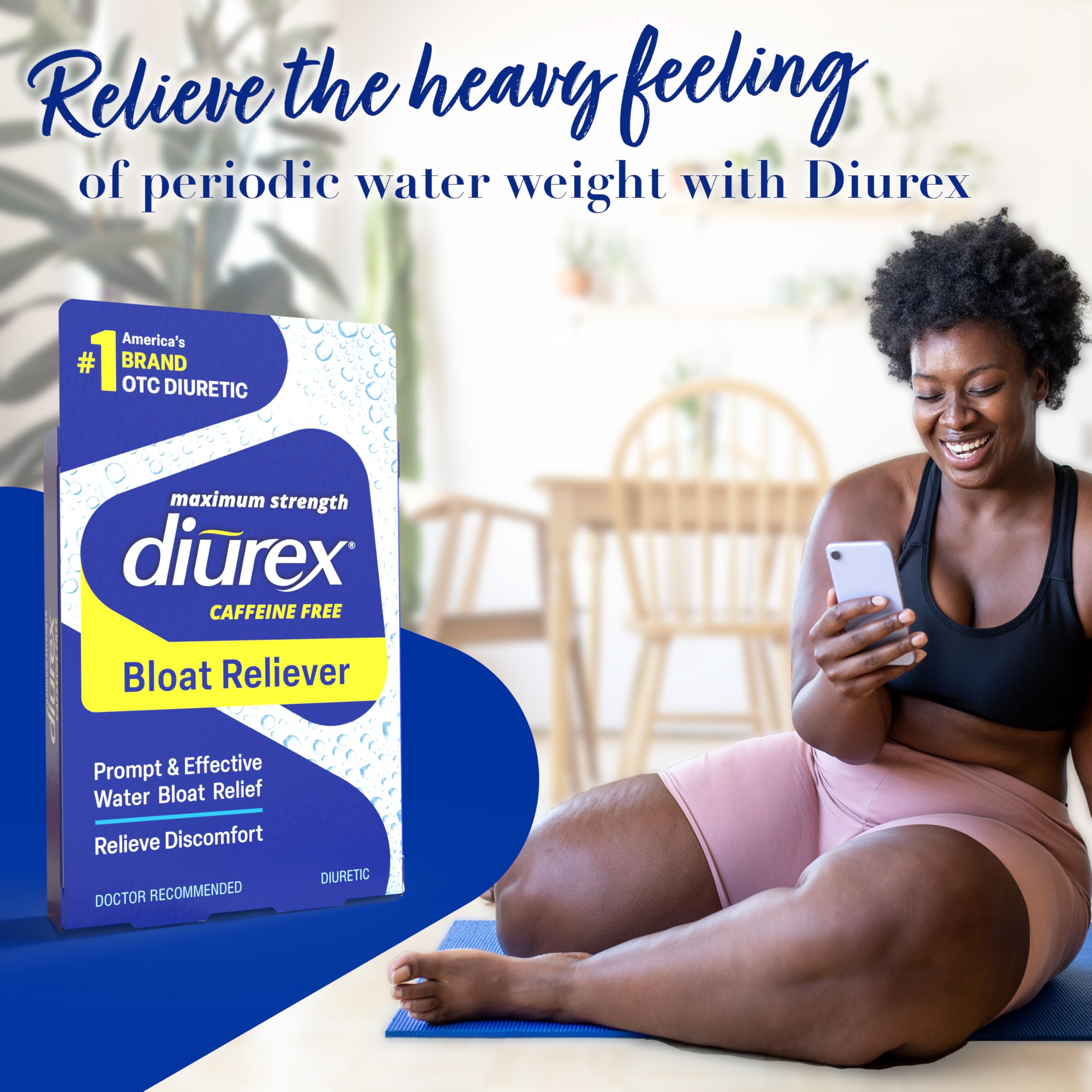 Diurex Max Water Pills - Maximum Strength Caffeine Free Diuretic for Water Retention Relief - 24 Count - Reduce Bloating & Swelling for Comfortable Daily Activities