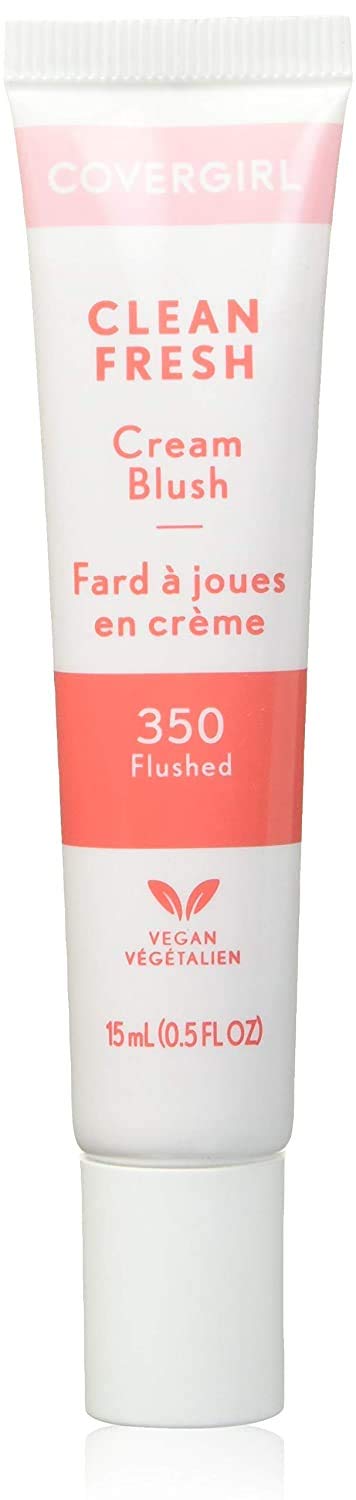 COVERGIRL Clean Fresh Cream Blush in Flushed - 0.507 Fl Oz (1 Count) | Natural-Looking Cheek Color | Perfect for Everyday Wear & Special Occasions