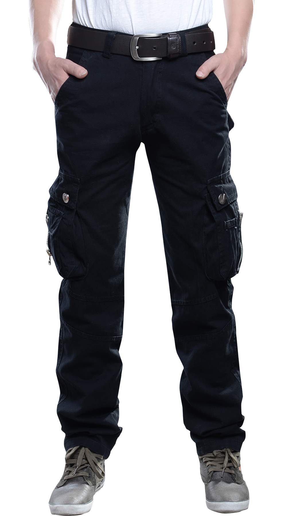 FEOYA Men's Casual Cargo Pants with 6 Pockets - Lightweight Hiking & Work Pants for Outdoor Adventures, Travel & Everyday Wear