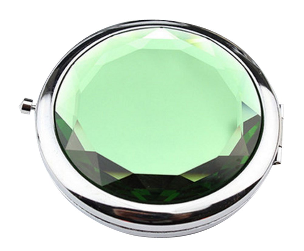 Crystal Folding Makeup Mirror - Portable Compact Vanity Mirror for Travel, Home & Professional Makeup Use