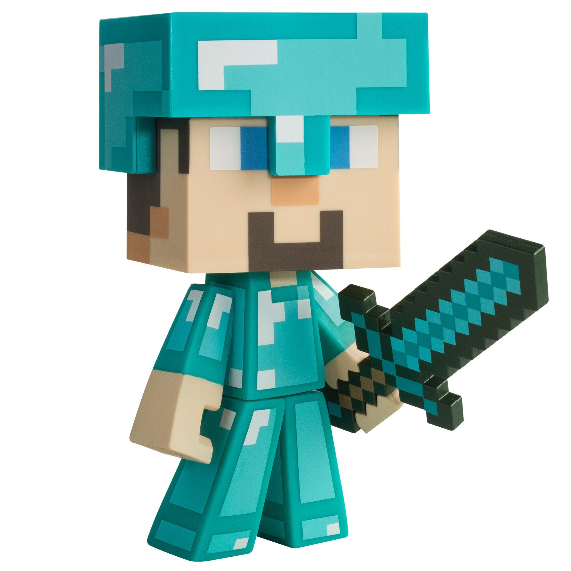 Official Minecraft Diamond Steve 6-Inch Vinyl Collectible Figure - Perfect for Gaming Decor, Gift for Fans & Collectors
