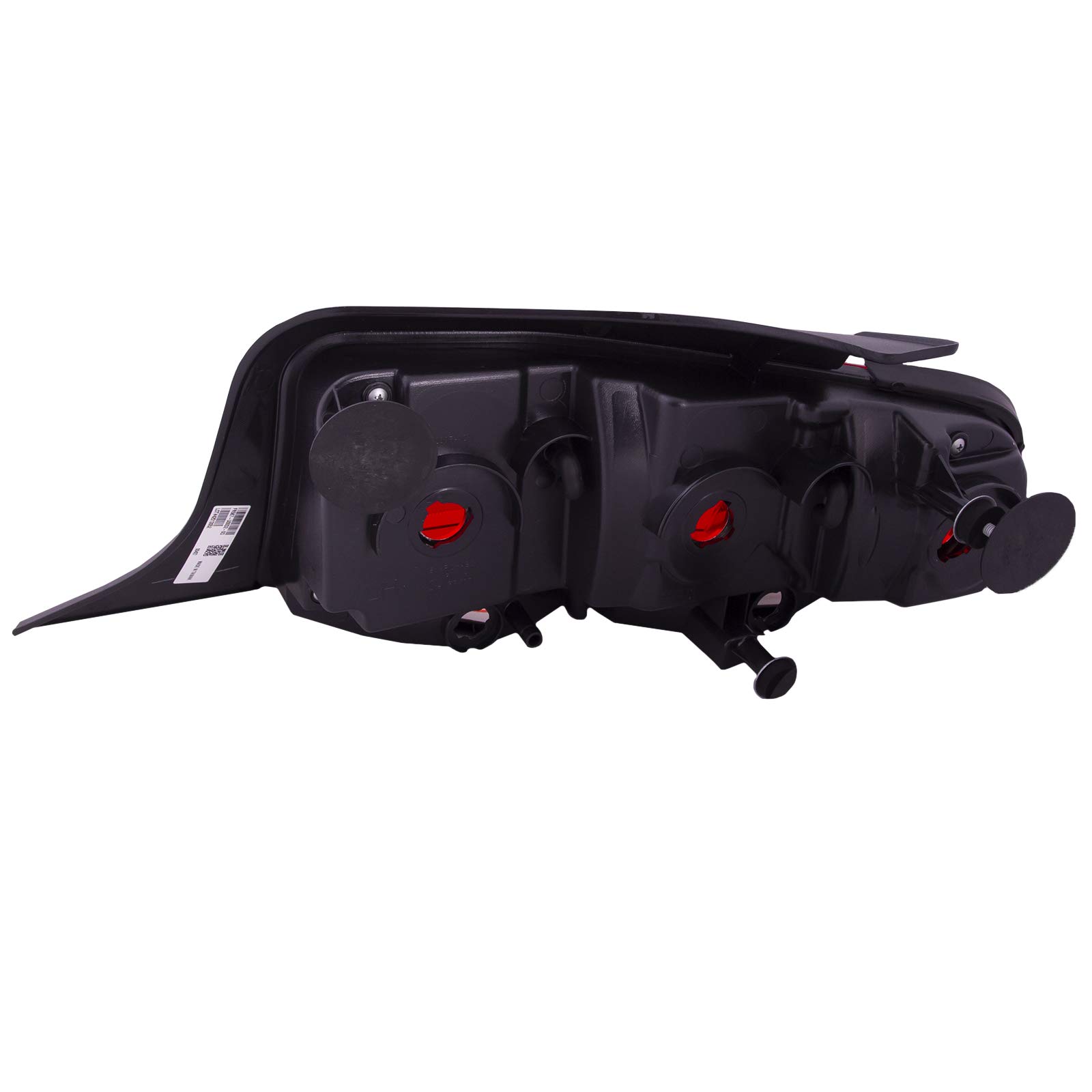 HEADLIGHTSDEPOT Red Clear Lens Tail Lights Set - Compatible with 2010-2012 Ford Mustang & Shelby GT500 - Simple Design, Easy Installation - Perfect for Night Driving & Car Customization
