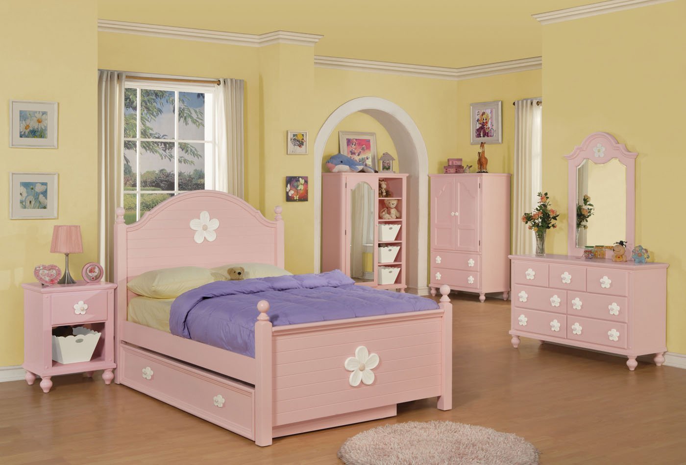 ACME Floresville Chest - 00 - Pink Storage Cabinet for Bedroom, Living Room & Office Organization - Perfect for Clothes, Toys & Home Decor Storage