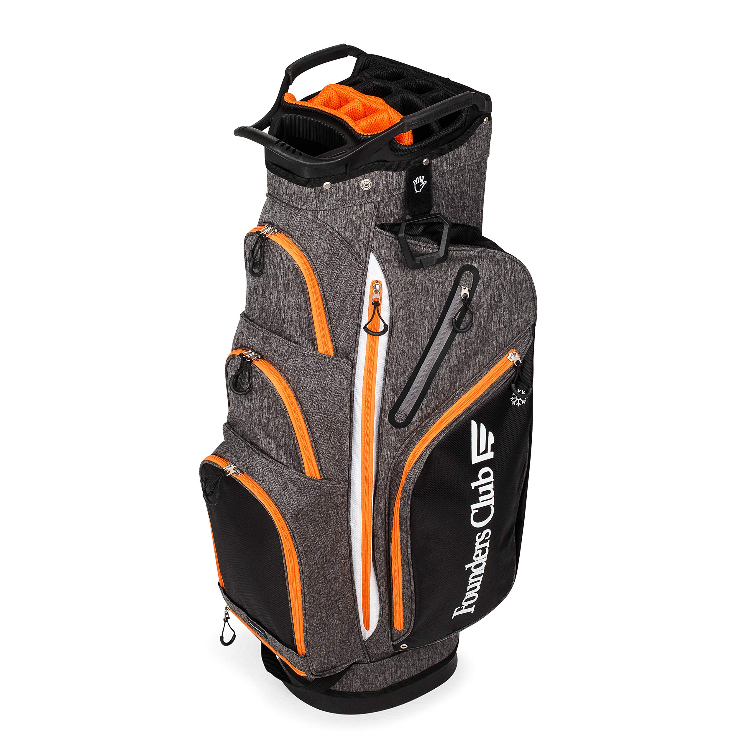 Founders Club Franklin Golf Push Cart Bag - Lightweight Riding Cart Bag with Full Rain Cover, 15-Way Divider & Putter Tube - Perfect for Golf Tournaments & Practice Rounds