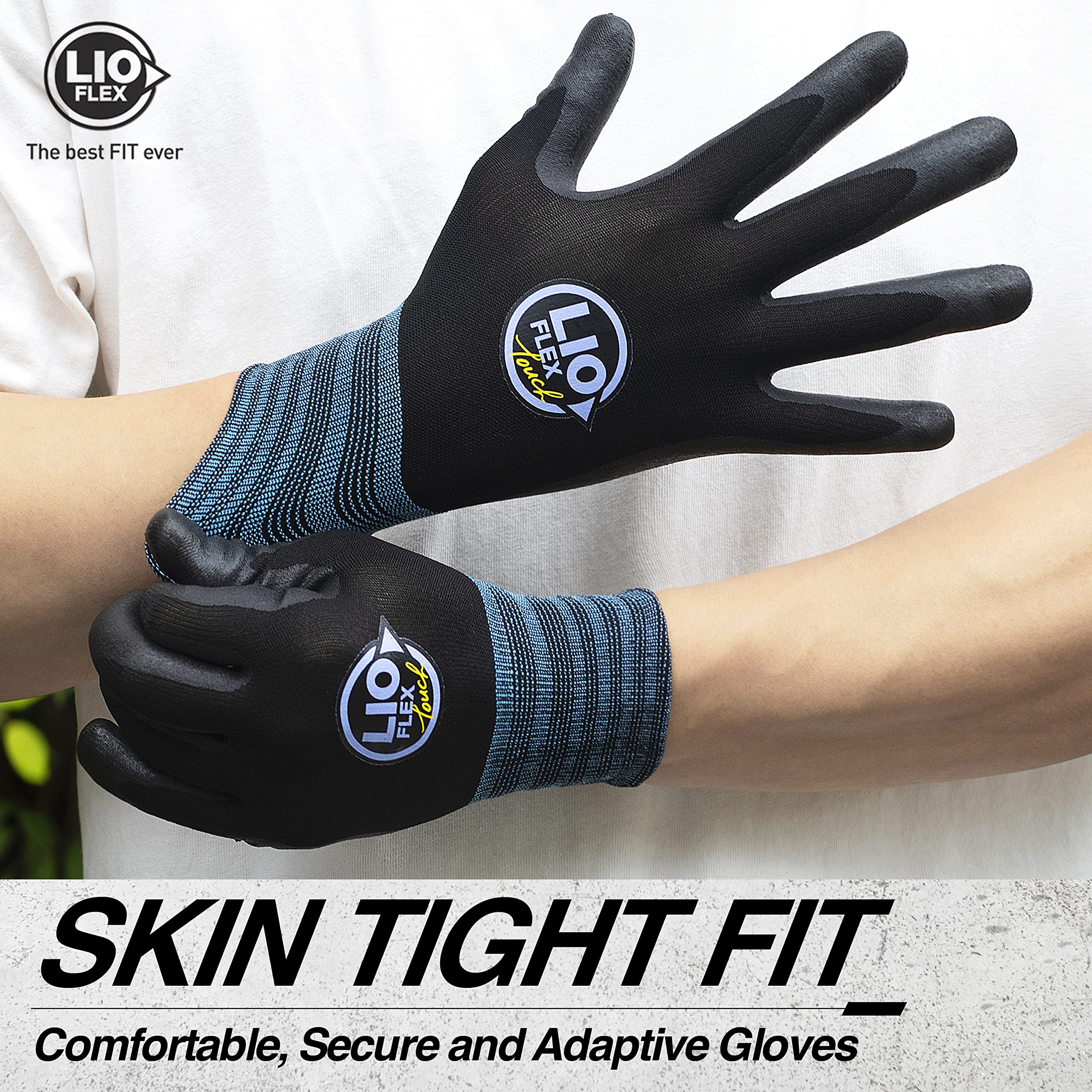 Nitrile Foam Work Gloves - Lightweight & Breathable for Warehouse, DIY