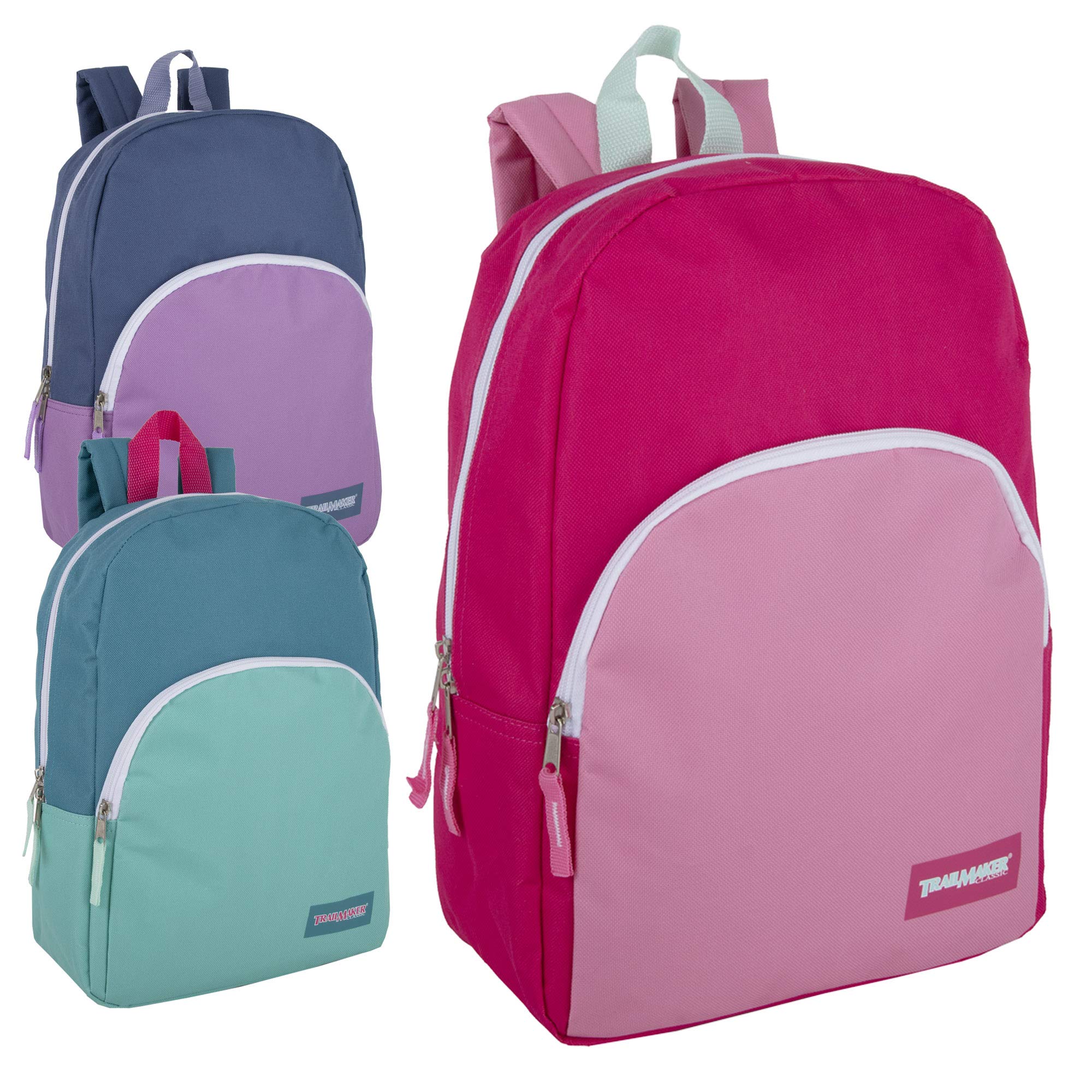 24 Pack Kids 15 Inch Bulk Backpacks with Padded Straps - Durable School Backpacks for Boys & Girls - Perfect for Hiking, Travel & Daily School Use