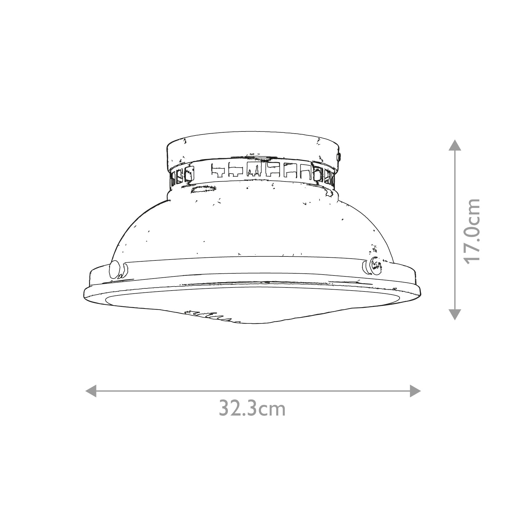 Amelia 2-Light Flush Mount Ceiling Light Fixture with E27 Socket - Perfect for Bedroom, Hallway & Kitchen Lighting