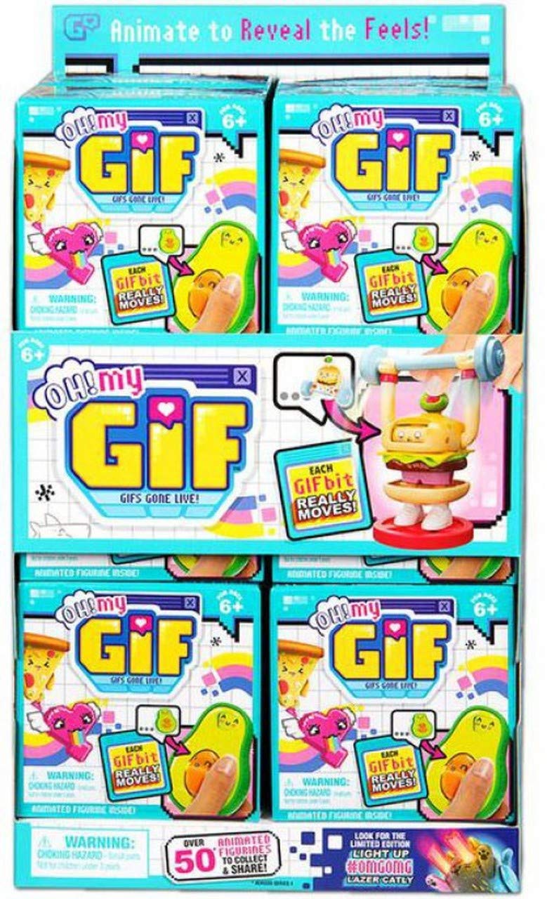 Animated Moose OH My GIF Blind Mystery BIT Pack - Case of 12 Packs for Collectors, Fun Gifts & Social Media Reactions | Perfect for Unboxing Videos, Party Favors & GIF Enthusiasts