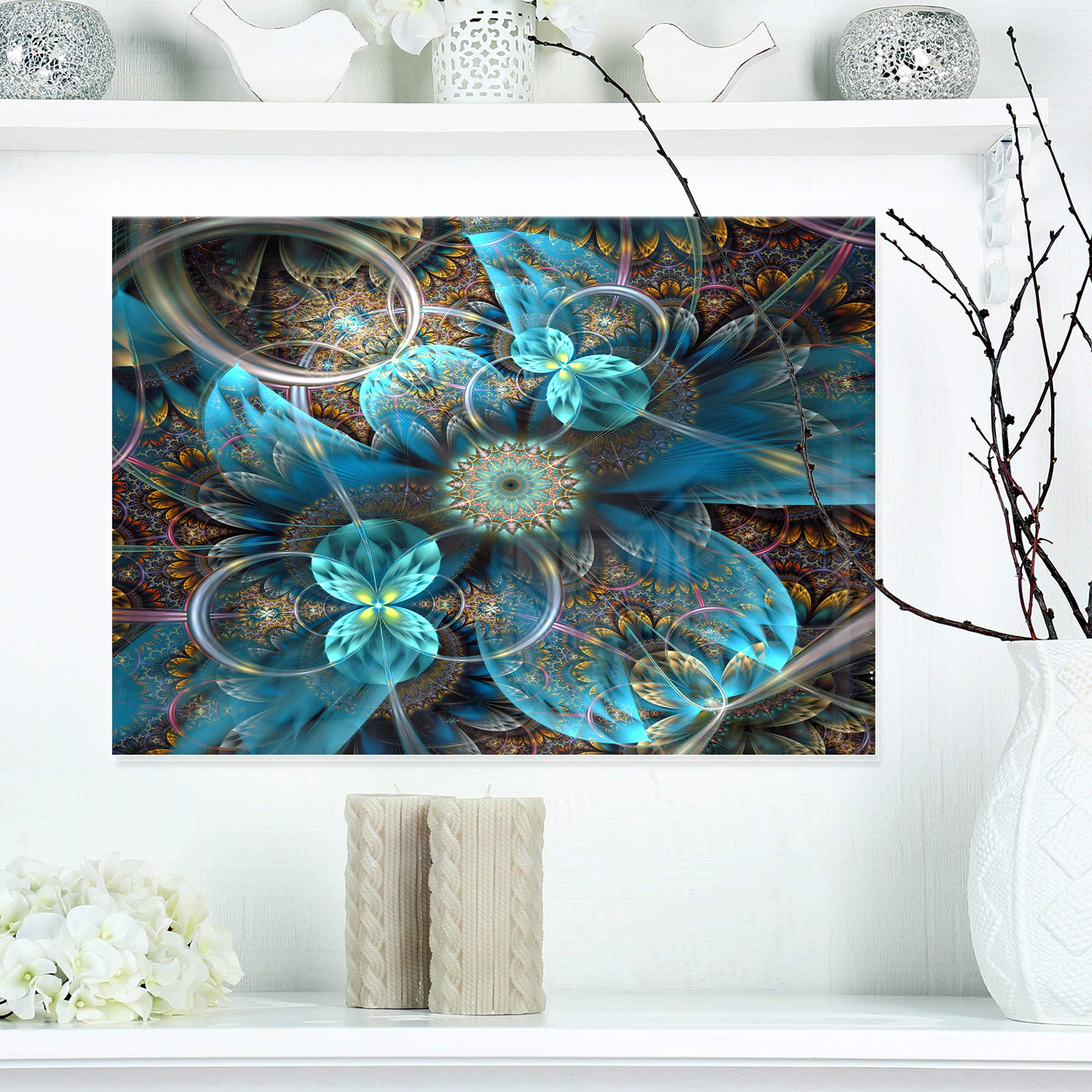 DesignArt Garden Near The House - Landscape Metal Wall Art Decor for Outdoor & Indoor Spaces - Perfect for Patio, Living Room, Bedroom, and Office