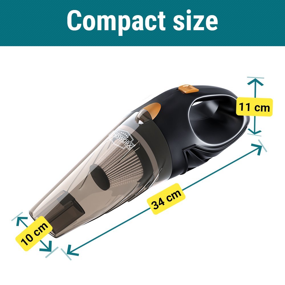 ThisWorx Portable Car Vacuum Cleaner with 16ft Cord & Attachments - Ideal for Cars, RVs, Boats & Travel