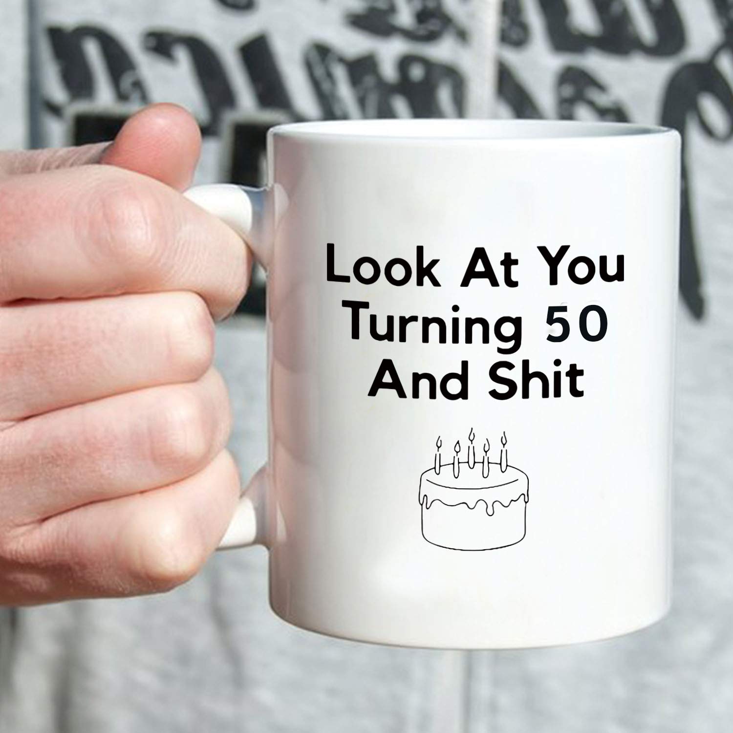 50th Birthday Gifts for Men 1969 - Funny 50 Years Old Coffee Mug for Dad, Husband, Friend - 11oz Ceramic Cup - Perfect Gift for Birthday, Retirement & Office Use
