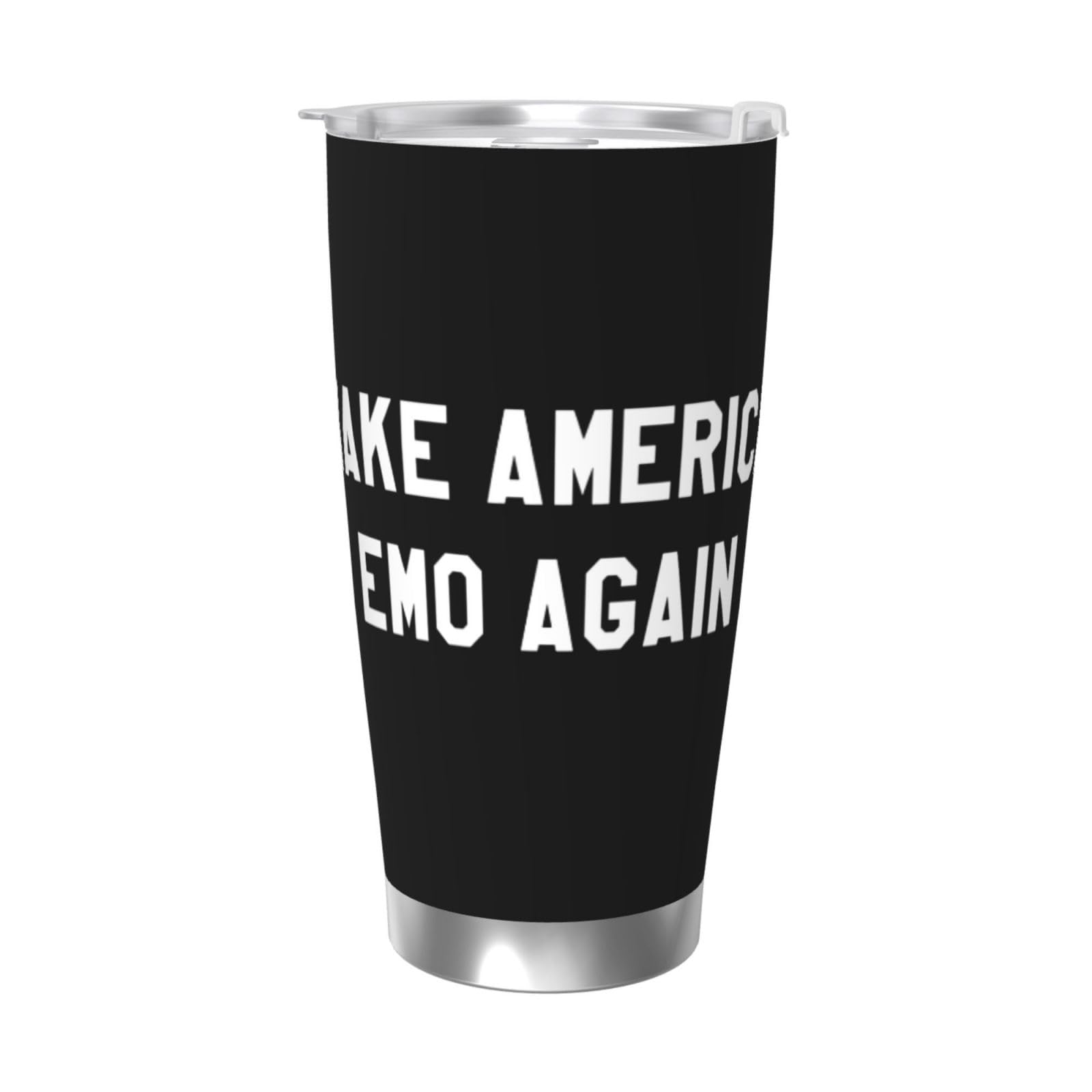 Make America Emo Again 20oz Insulated Tumbler - Double Wall Vacuum Stainless Steel Coffee Cup for Hot & Cold Drinks - Perfect for Home, Office, Travel & Outdoor Activities