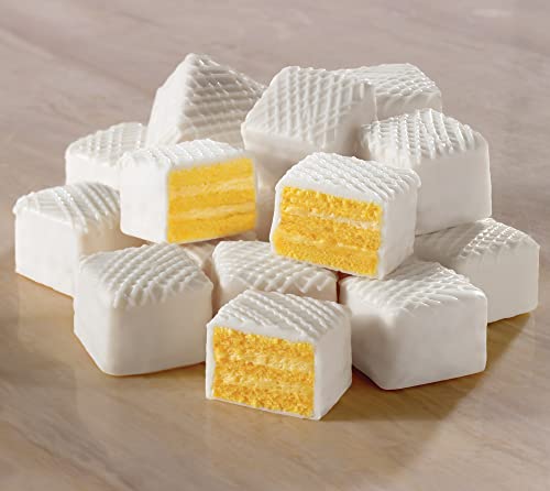 The Swiss Colony 108 Piece Lemon Celebration Cakes - Gourmet Bite-Size Mini Layer Cake Dessert Treats for Parties, Holidays & Gift Giving | Delicious Lemon Flavored Snacks for Birthdays, Baby Showers & Office Events