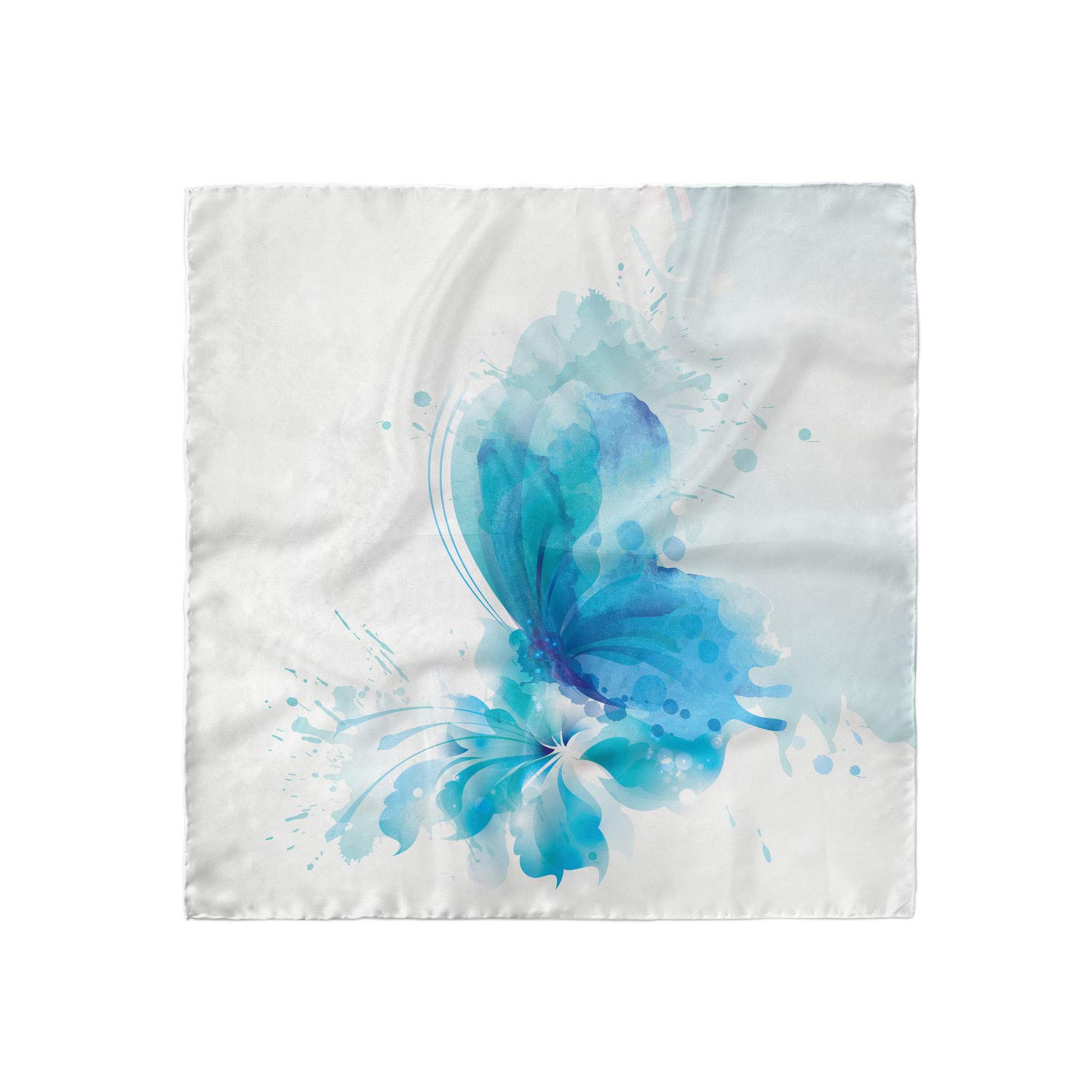 Ambesonne Watercolor Headscarf - Butterfly on Flower Design, Soft & Lightweight Hijab Scarf for Women, Perfect for Daily Wear, Prayer, and Fashion Accessories