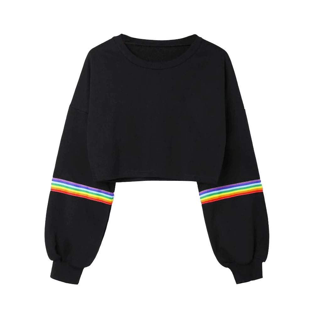 Women's Cropped Pullover Sweatshirt - Long Sleeve Casual Crop Top Tee for Fall & Winter | Perfect for Gym, Lounge & Streetwear Fashion
