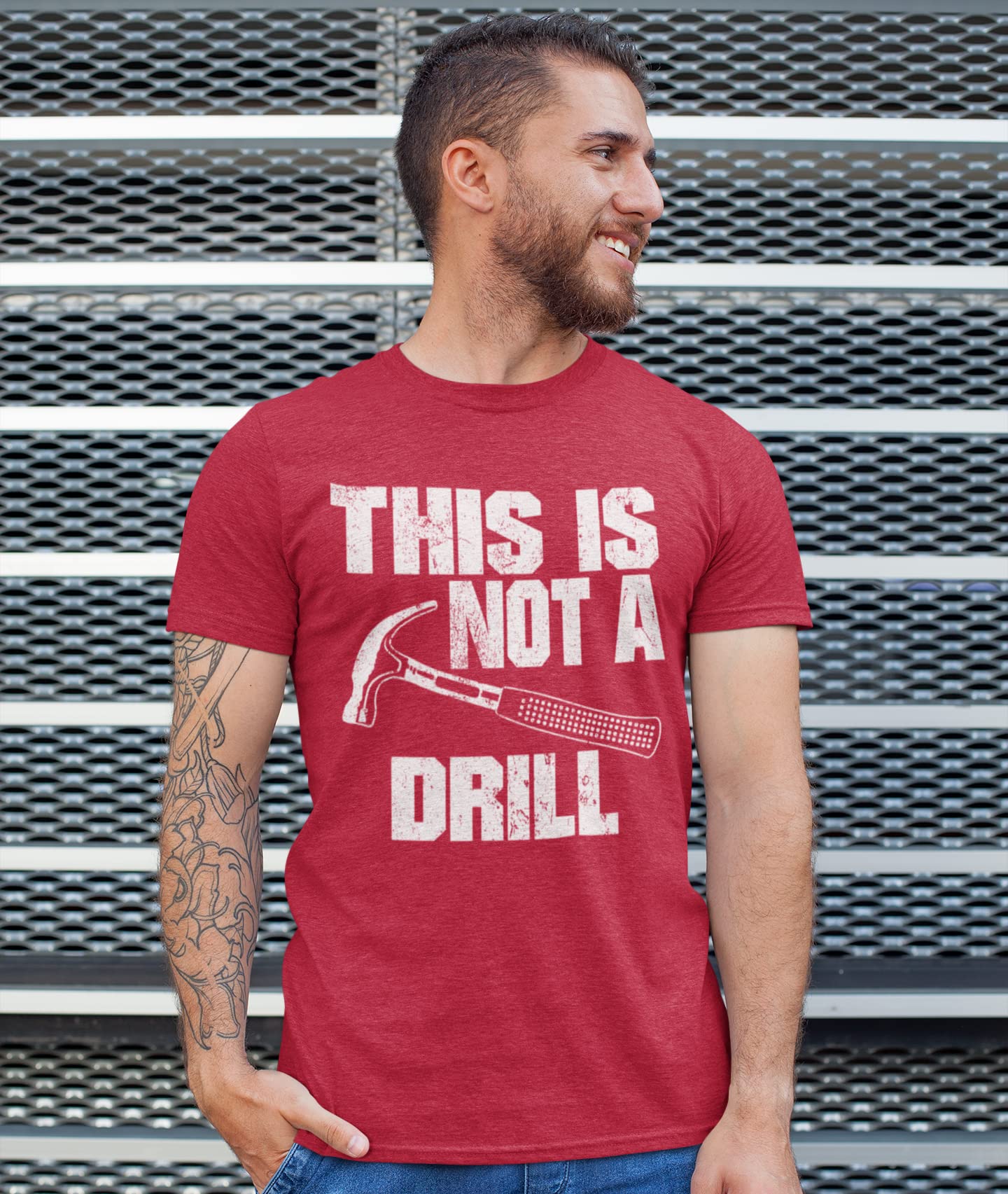 Funny 'This is Not a Drill' Novelty T-Shirt - Humorous Woodworking & Tools Graphic Tee for Men & Women | Perfect for DIY Enthusiasts, Construction Workers & Tool Lovers