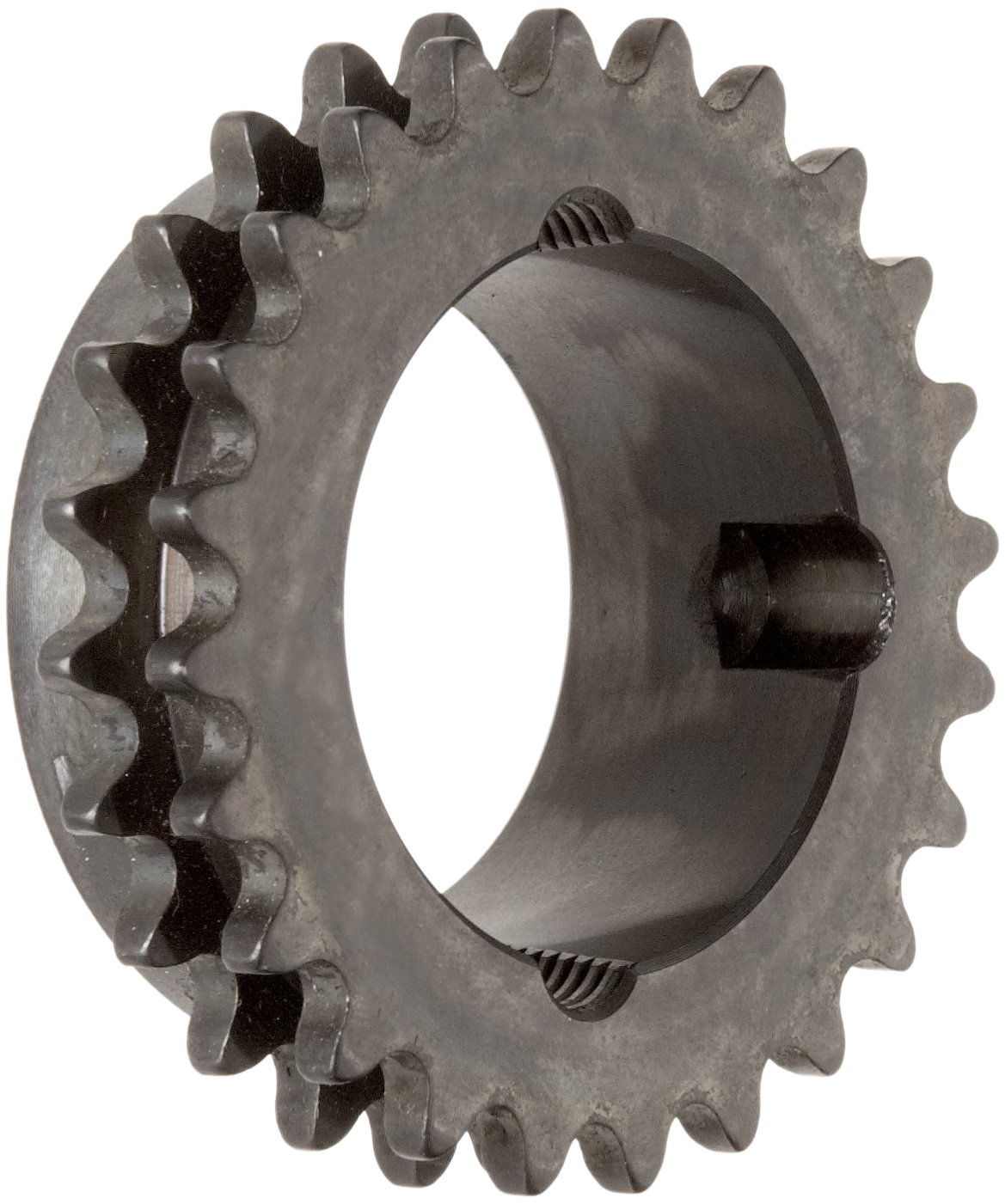 Martin Roller Chain Sprocket - Hardened Teeth, Taper Bushed, Type B Hub, Double Strand, Size 35 Chain, 1008 Bushing, 0.375