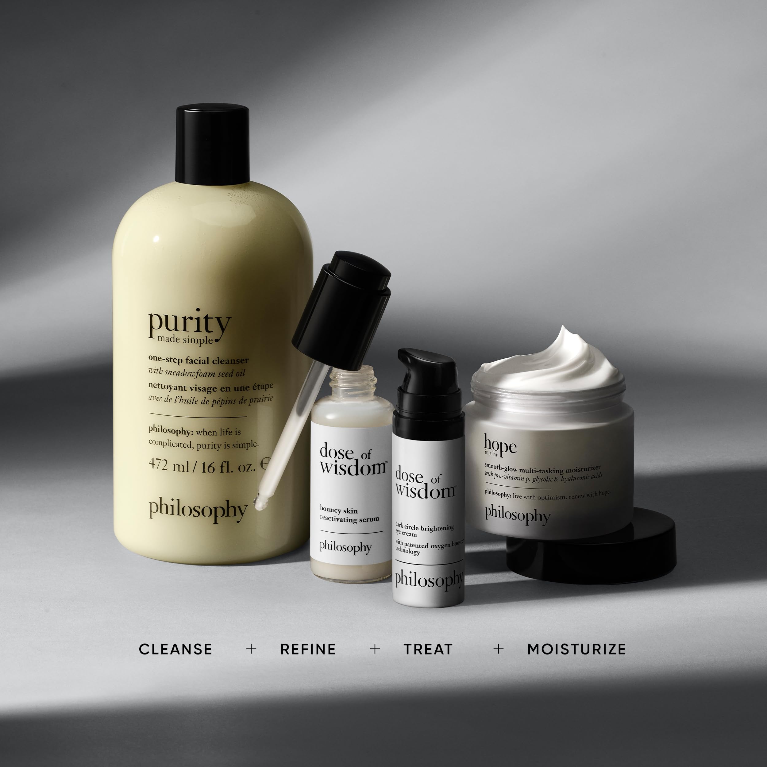 Philosophy Dose of Wisdom Bouncy Skin Reactivating Facial Serum with Hyaluronic Acid & Vitamin C - Patented Vitality Booster for Plump, Radiant Skin in 1 Week - Perfect for Daily Skincare Routine & Anti-Aging Treatment
