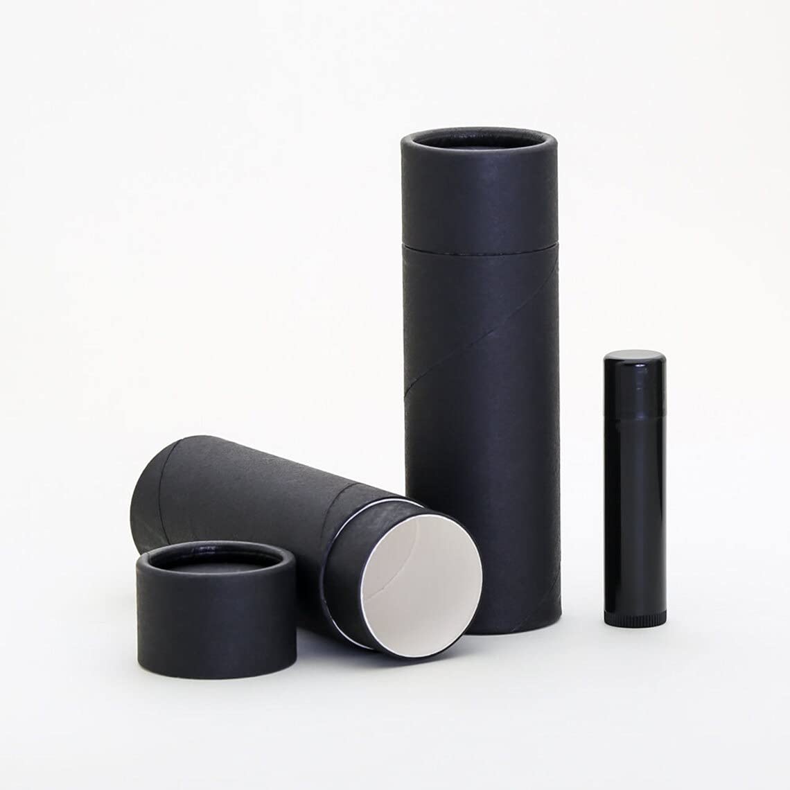 KJ's Krafts 3 OZ Black Kraft Paperboard Tubes (300 Pack) - Eco-Friendly Packaging for Deodorant, Cosmetics, Lotion & Lip Balm | Perfect for DIY Beauty Products, Small Business Packaging & Handmade Crafts