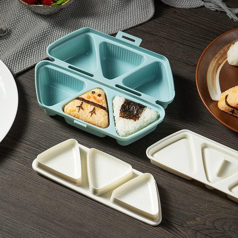 Triangle Sushi Mold - 6 Cavity Non-Stick Onigiri Rice Ball Press Maker for Seaweed & Cilantro - Perfect for Bento Boxes, Party Snacks & Japanese Cuisine