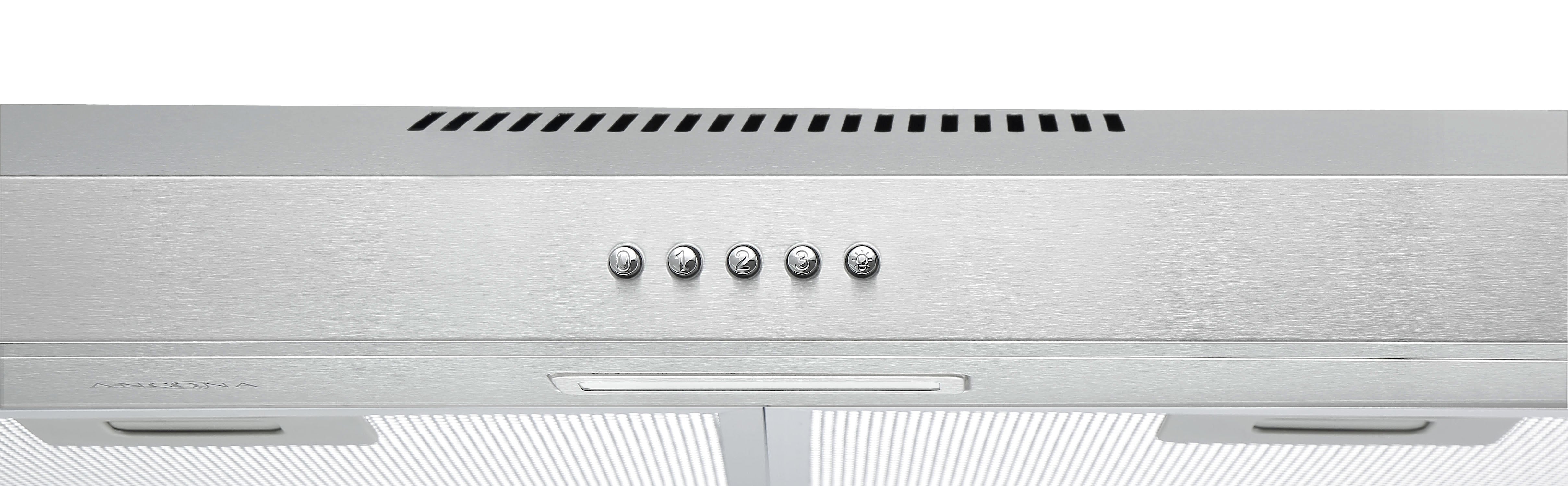 24 Inch Stainless Steel Convertible Under Cabinet Range Hood - Powerful Kitchen Ventilation for Smoke & Odor Removal - Perfect for Home Cooking, Baking & Grilling