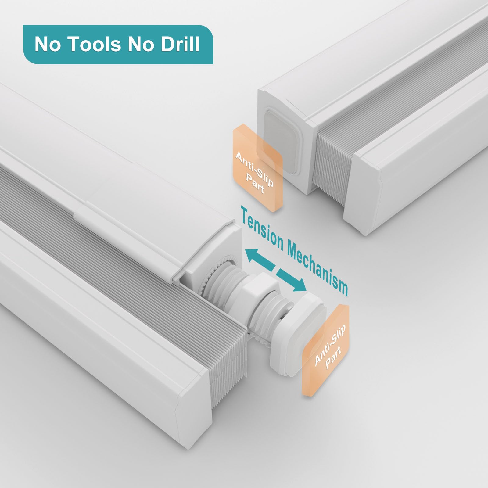 No Drill Cordless Blackout Cellular Shades - 1.5