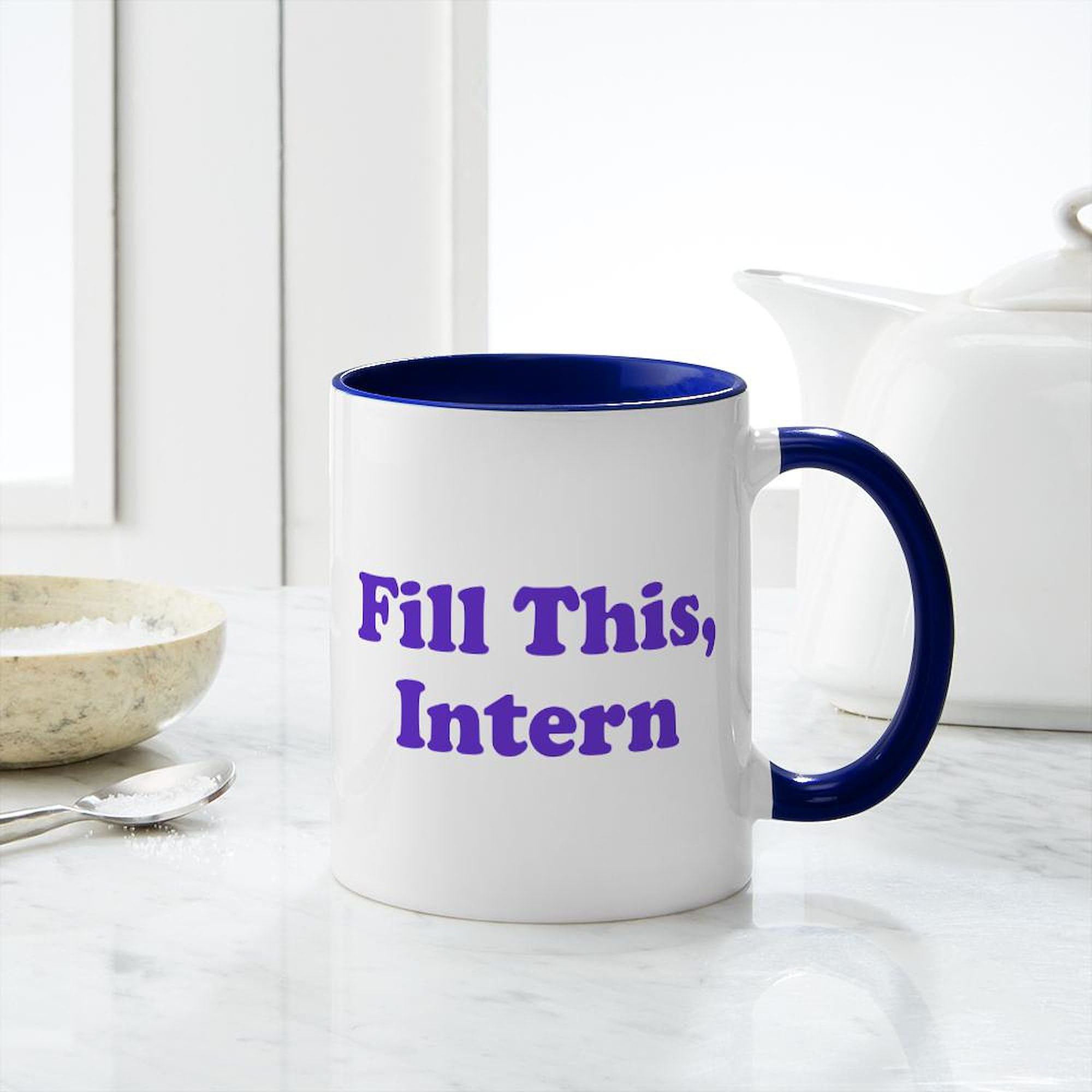 Fill This Intern Coffee Mug - 11 oz (325 ml) Ceramic Coffee Cup for Office, Gifts & Workplace Humor | Perfect for Interns, Bosses & Coworkers