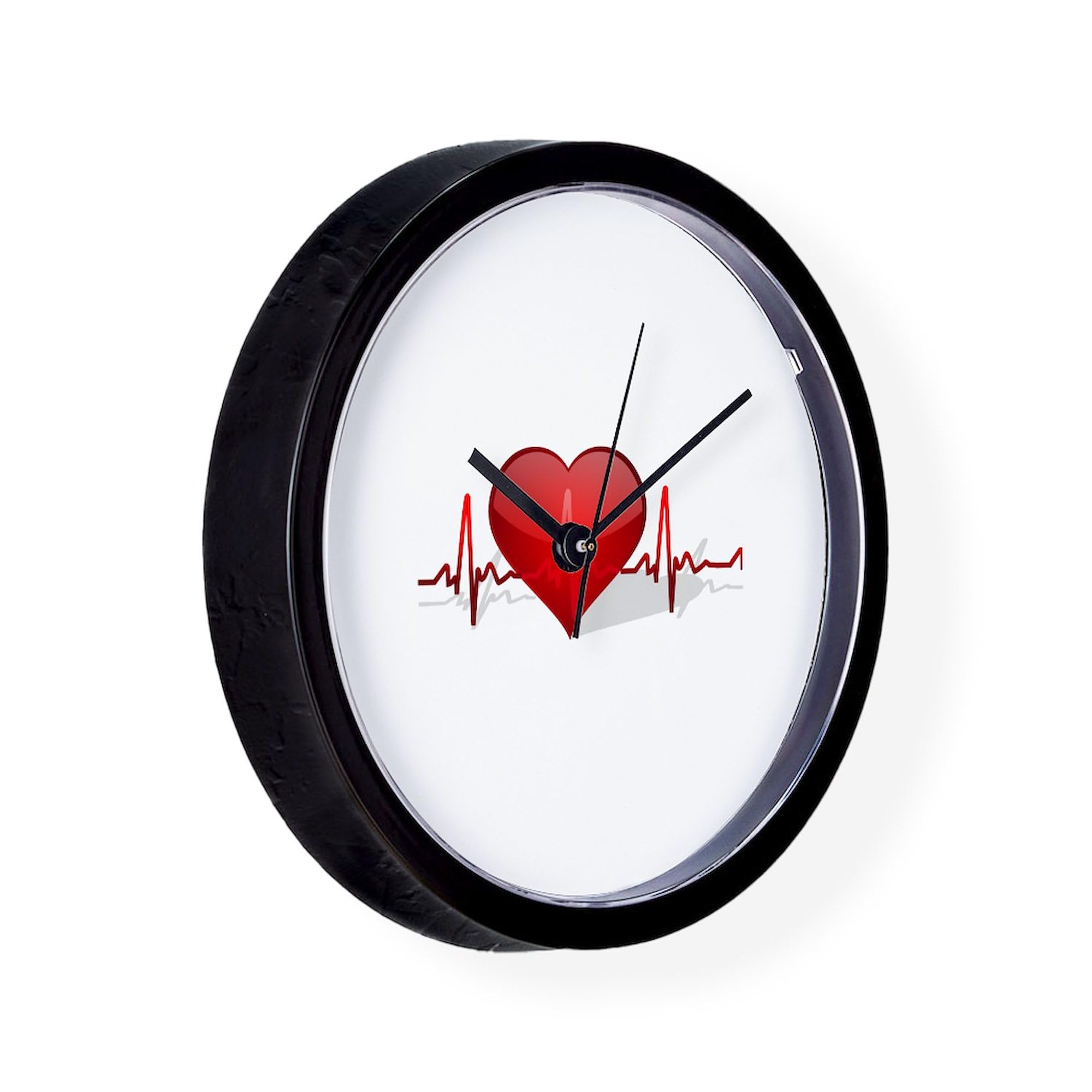 Heartbeat Design 10 Inch Wall Clock - Silent Non-Ticking for Living Room, Kitchen, Office Decor | Perfect for Home, Workplace & Gift Giving
