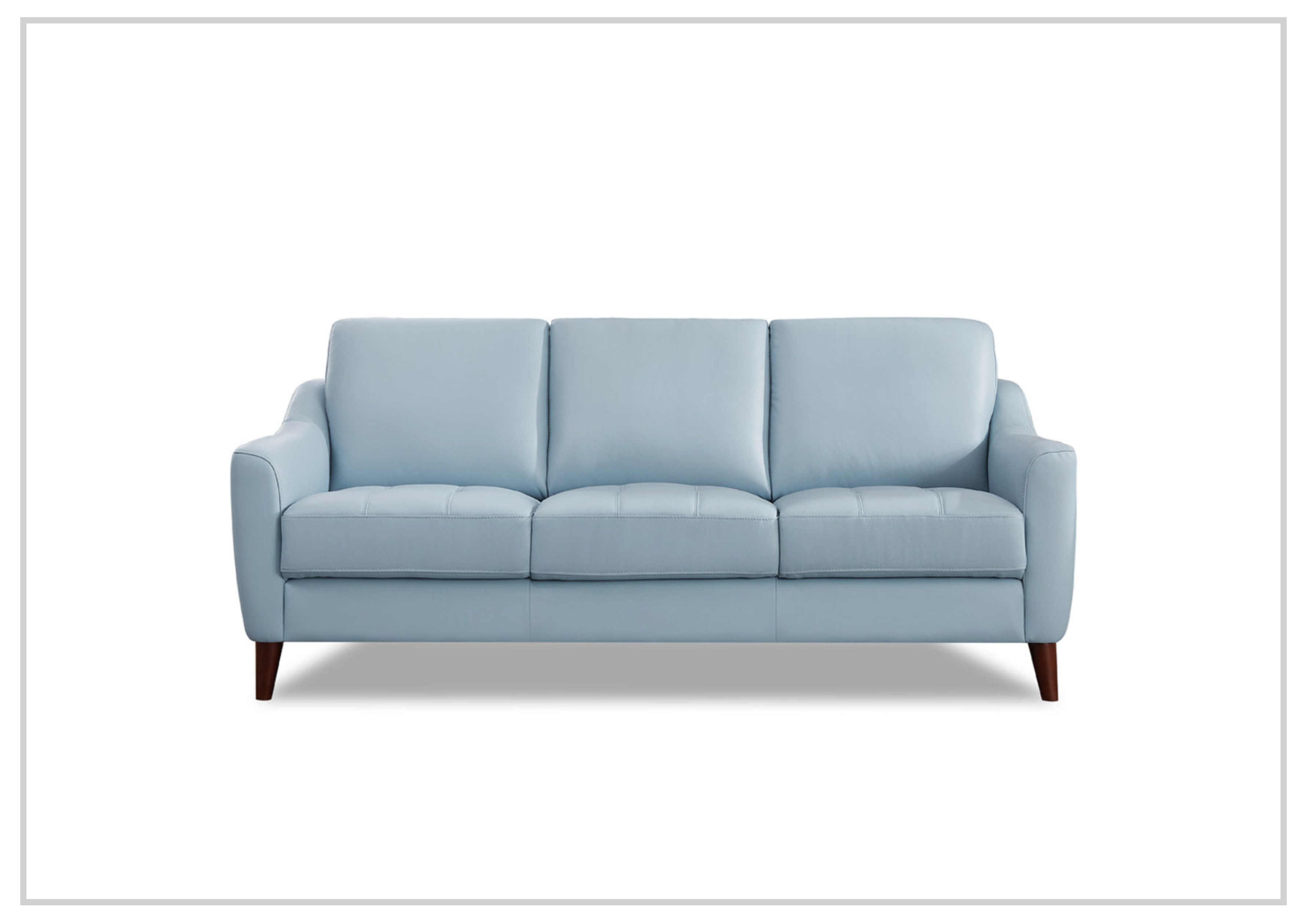 Hydeline Ersa 3-Seater Genuine Leather Sofa with Soft Slope Arms - Modern Living Room Furniture for Home, Office & Lounge Comfort
