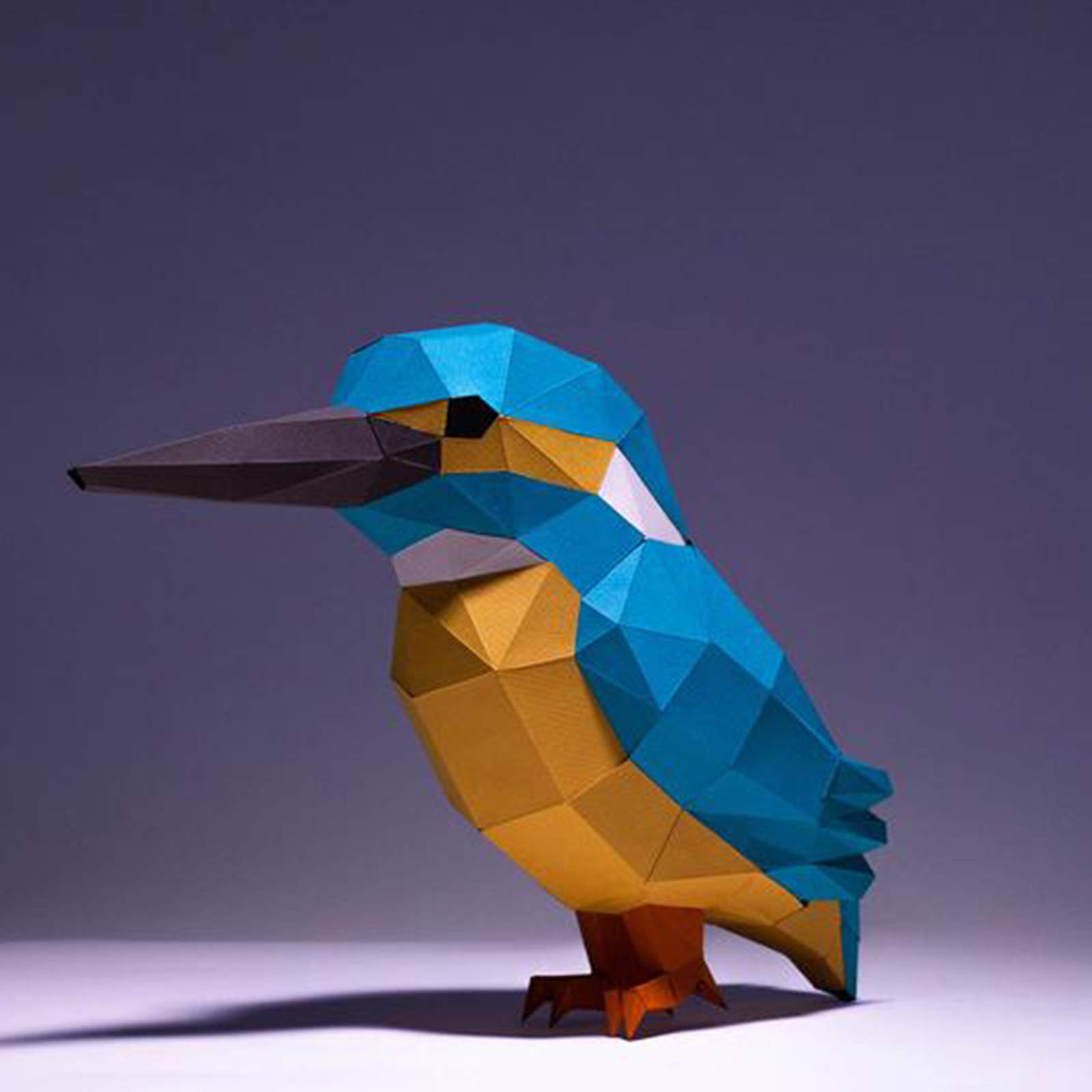 Creative DIY Kingfisher 3D Paper Model Kit - Pre-Cut Origami Puzzle for Home Decoration & Kids Craft Activity | Perfect for Educational STEM Projects, Birthday Gifts & Wall Art