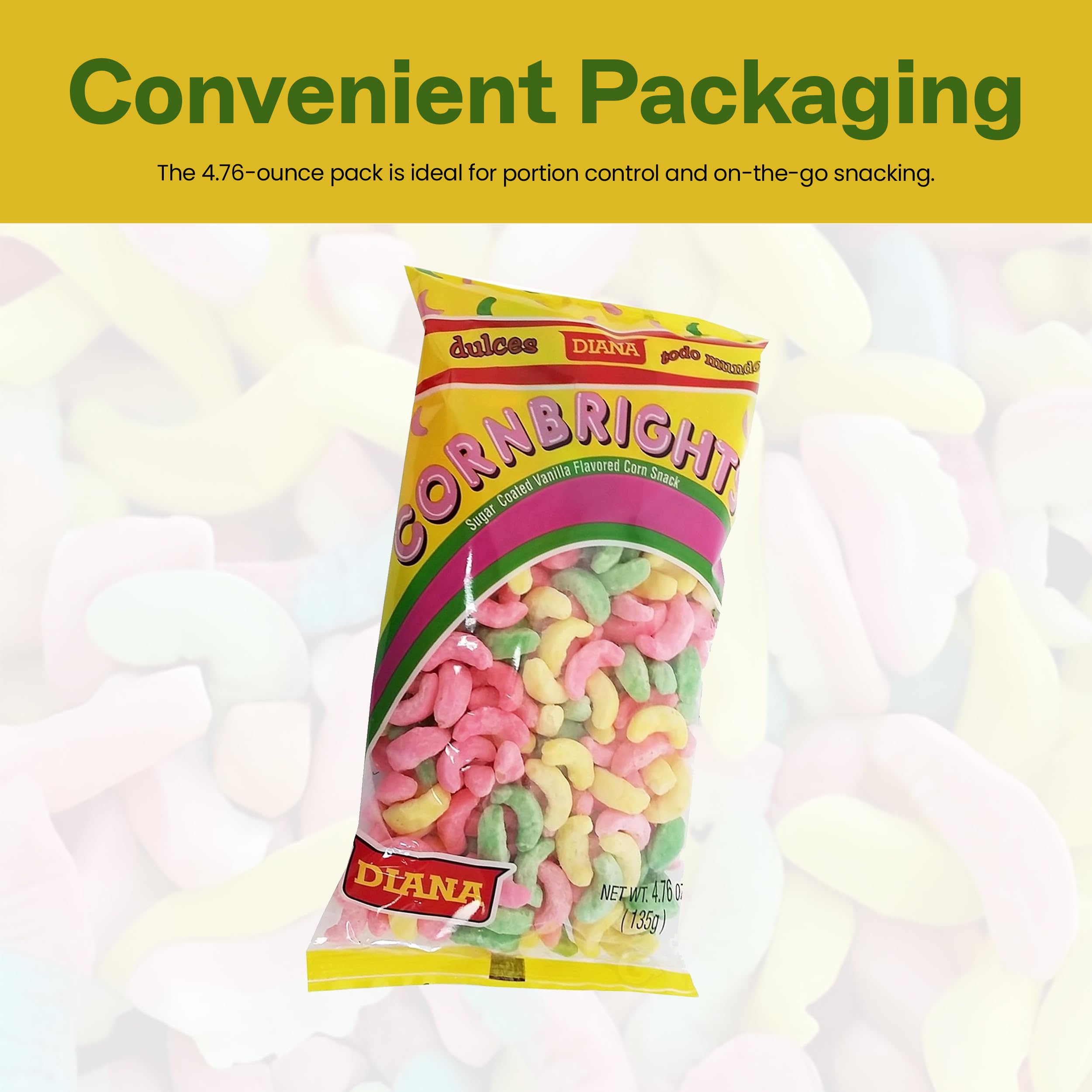Diana Corn Brights Snacks - 4.76oz Crunchy Corn Chips | Perfect for Parties, Movie Nights & On-the-Go Snacking