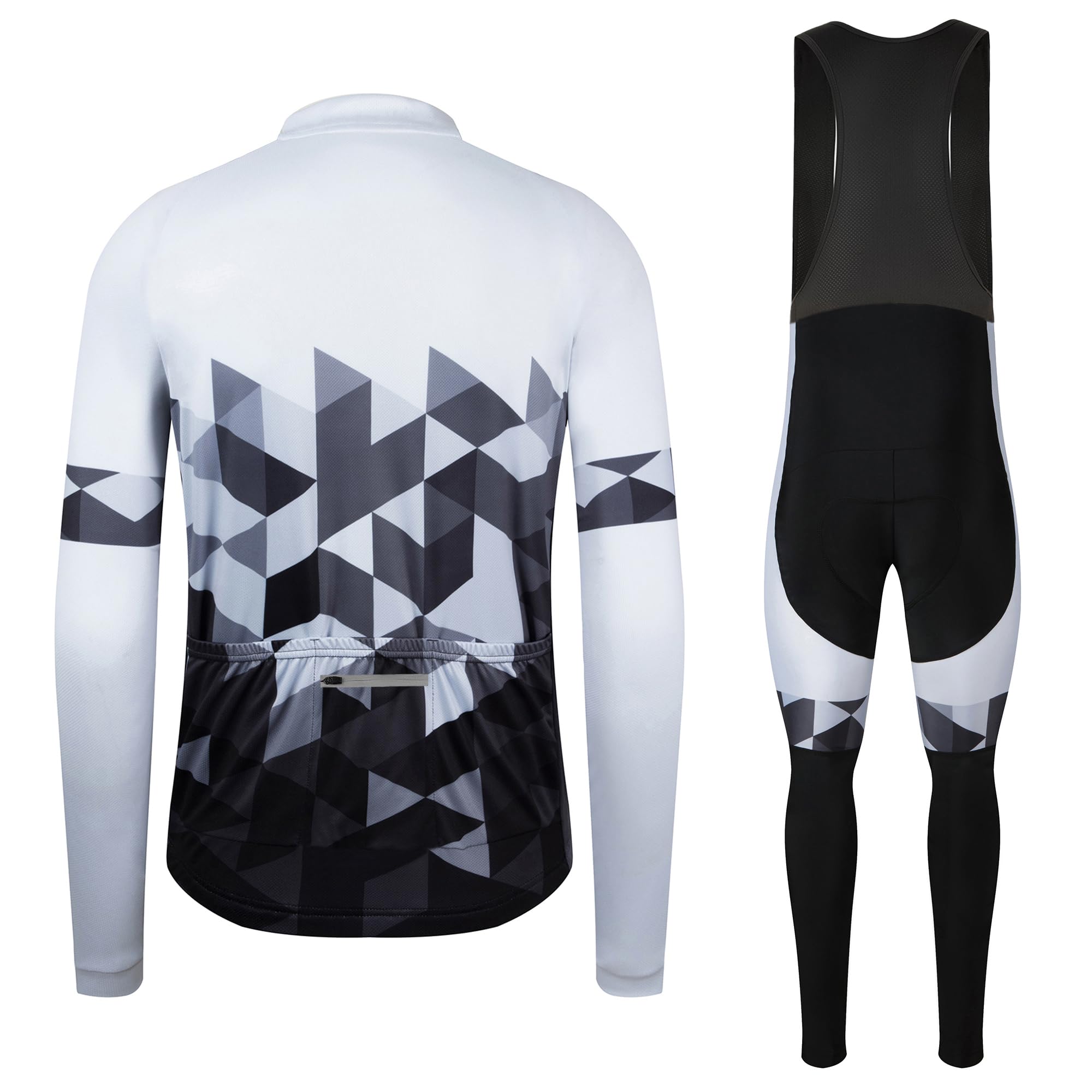 GCRFL Winter Cycling Jersey Set - Thermal Fleece Bike Jersey & Bib Pants for Men | Long Sleeve Cycling Outfit for Cold Weather Riding | Perfect for Winter Training, Commuting & Outdoor Biking