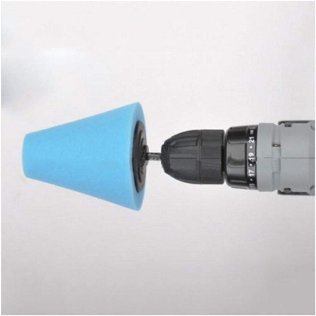 Sevenfly Wheel Sponge Buffing Polishing Cone - Professional Automotive Wheel Hub Cleaner & Metal Polish Ball for Car Detailing (Blue) - Perfect for DIY Car Care, Wheel Restoration & Metal Polishing Projects