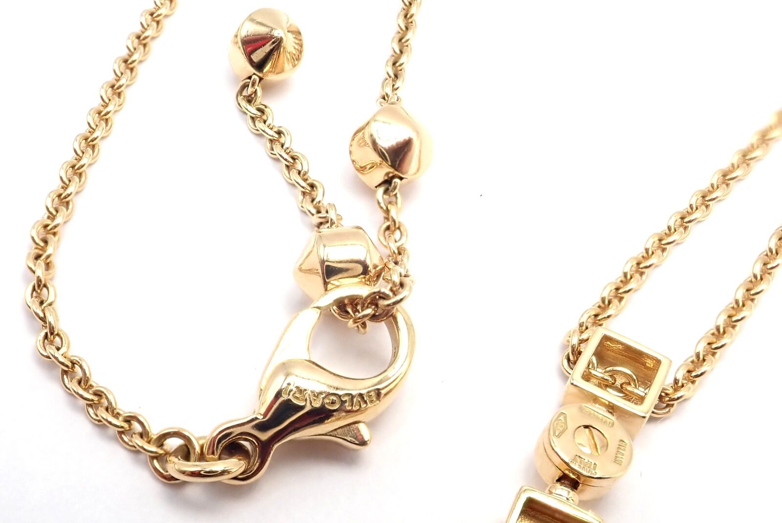 Authentic Bulgari Bvlgari Lucea 18K Yellow Gold Round Pendant Necklace for Women - Luxury Jewelry Gift for Anniversary, Birthday & Special Occasions