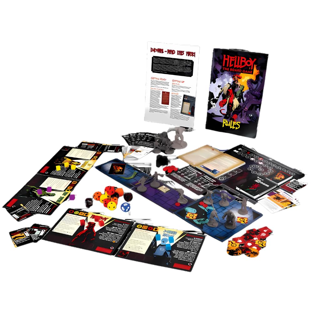 Hellboy The Board Game - Cooperative Horror Mystery Game for Adults & Teens (Ages 14+) | 1-4 Players | 60 Min Playtime | Perfect for Game Nights & Halloween Parties | Mantic Games