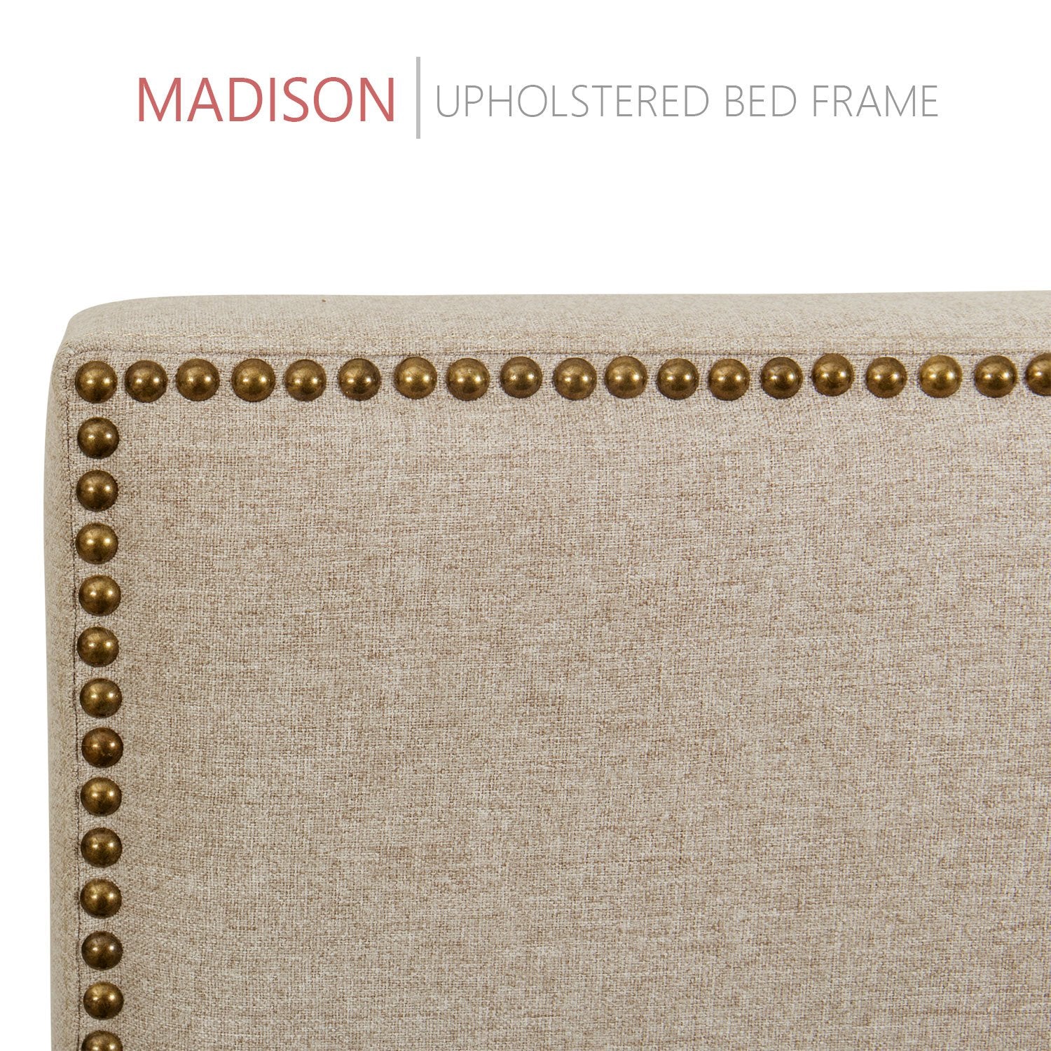 Madison Upholstered Platform Bed with 50