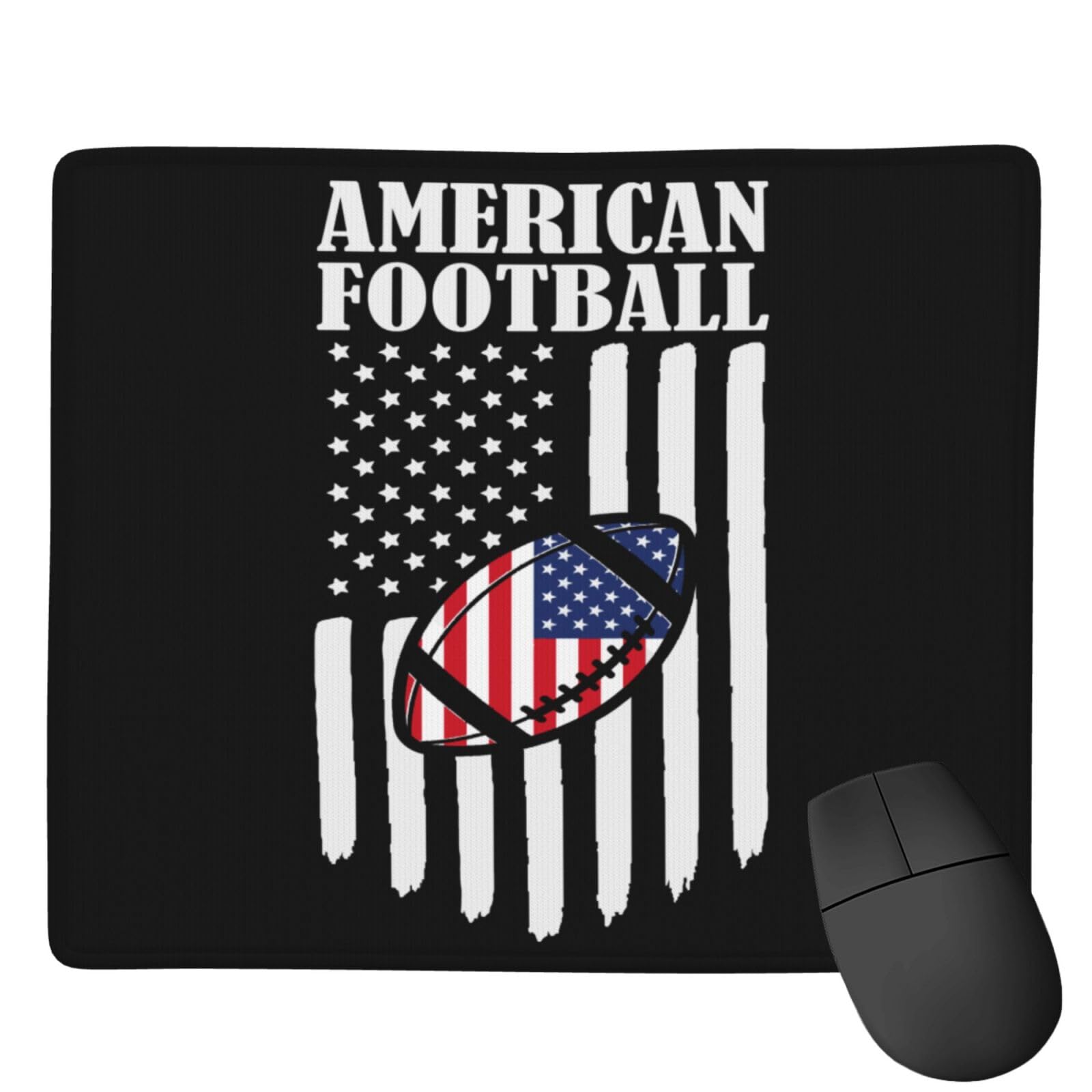 SIYTUAU American Football USA Flag Mouse Pad - Waterproof Non-Slip Rubber Gaming Mousepad (7x9 inches) for Laptop, Office & PC - Perfect for Sports Fans & Gamers