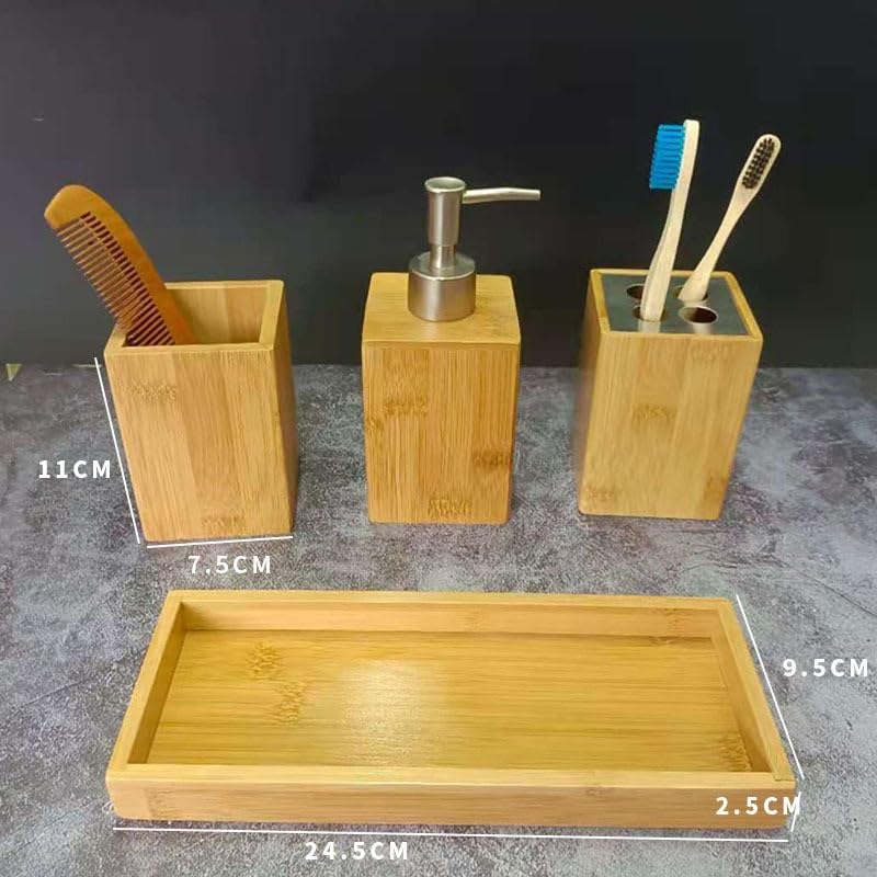 Premium Bathroom Essentials Set - 3-Piece Toothbrush, Mouthwash & Bath Accessories for Home, Travel & Daily Hygiene Care