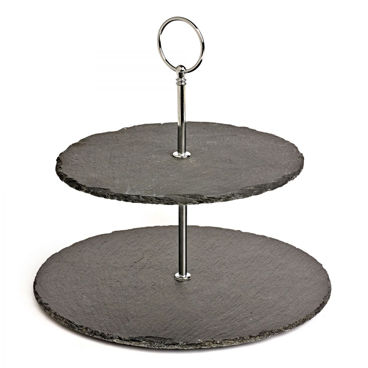 2-Tier Slate Serving Tray - Elegant Appetizer & Dessert Platter for Parties, Weddings & Home Decor
